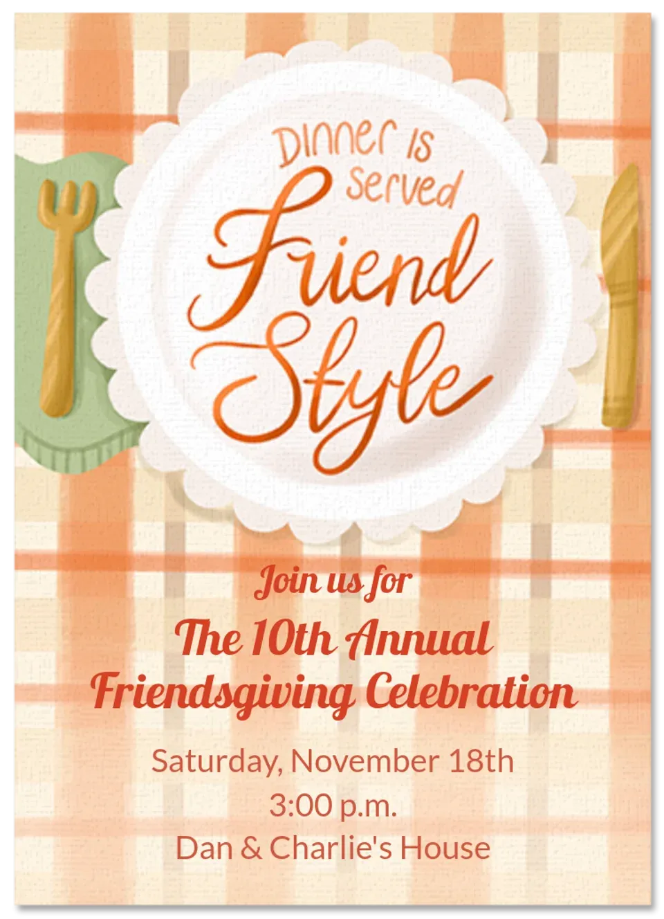 Serving Friend Style card