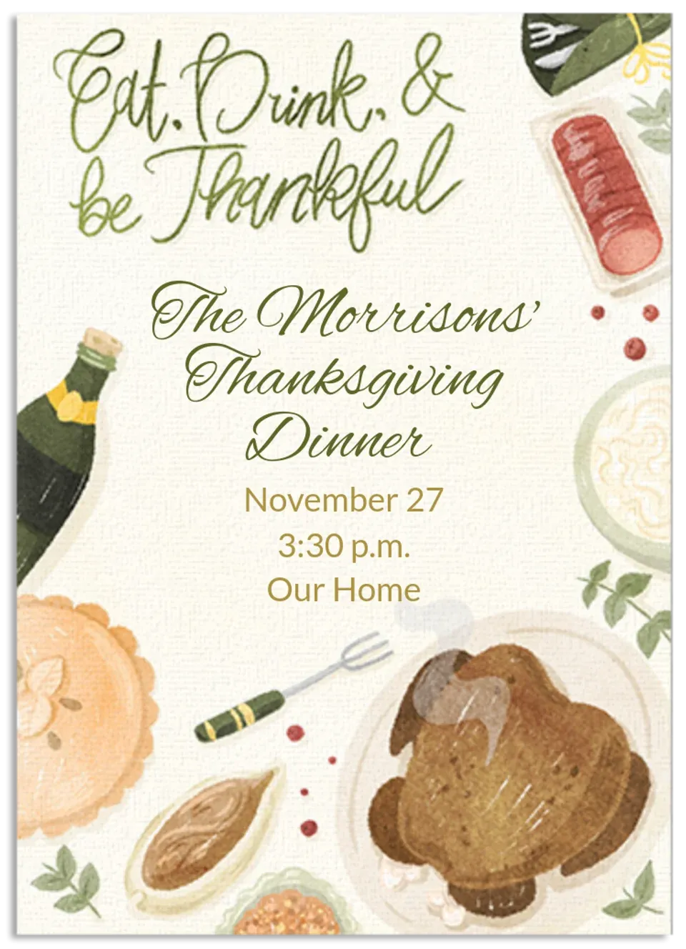 Thanksgiving Border  card