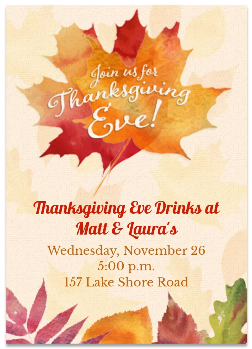 Thanksgiving Eve card