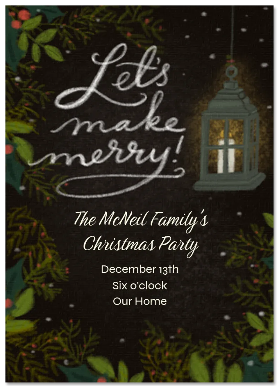 Christmas Lantern card