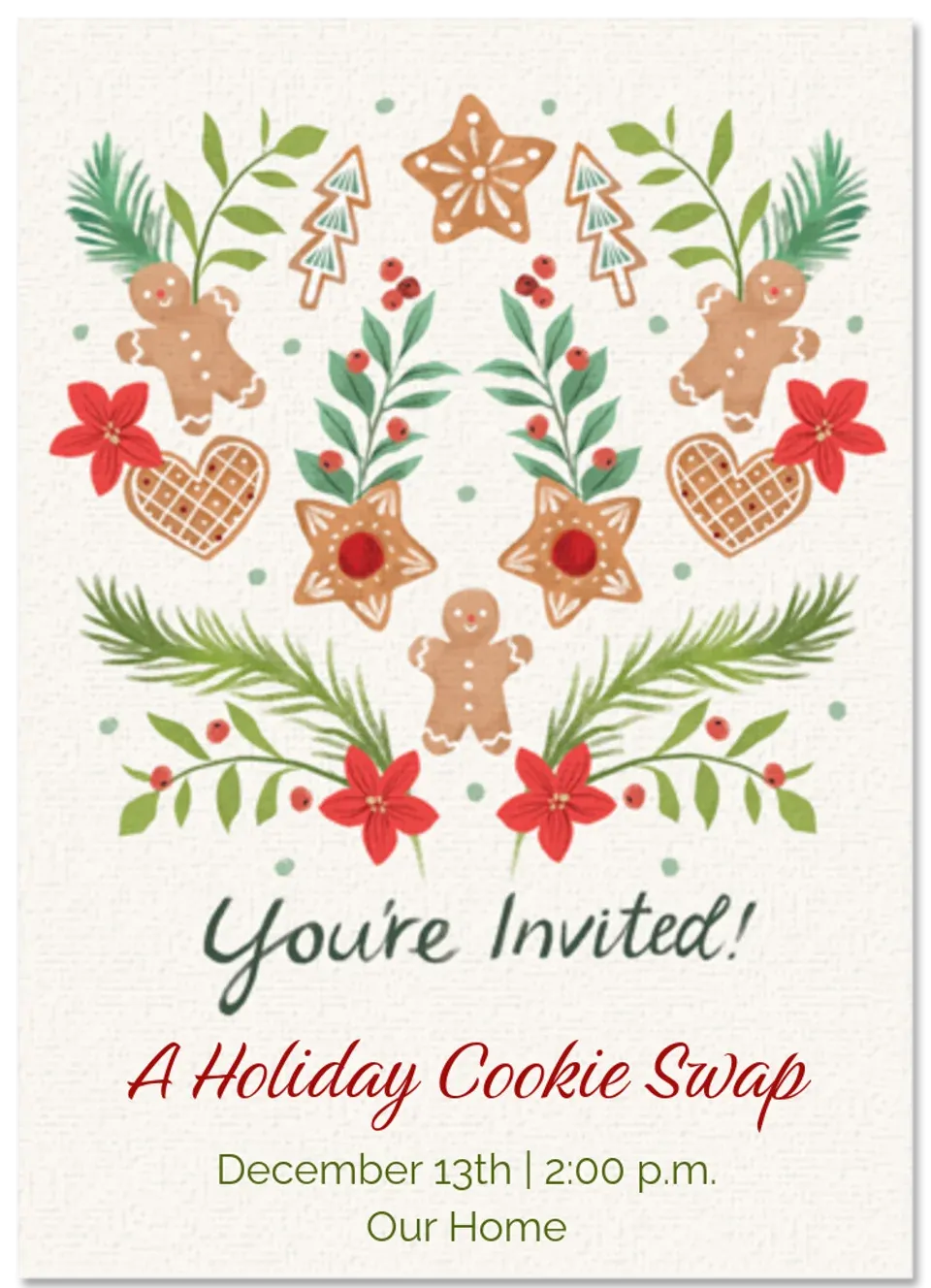 Cookie Party Floral  card