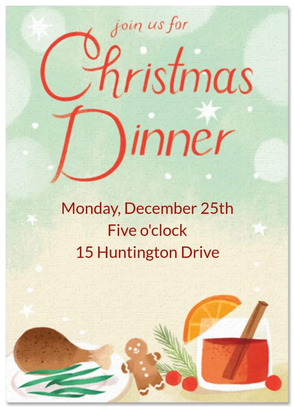 Festive Dinner Table  card