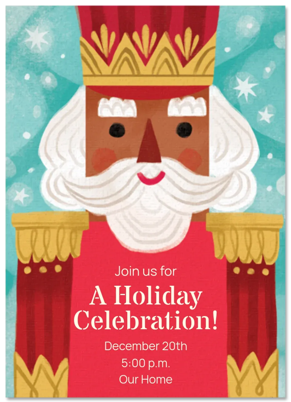 Festive Nutcracker card