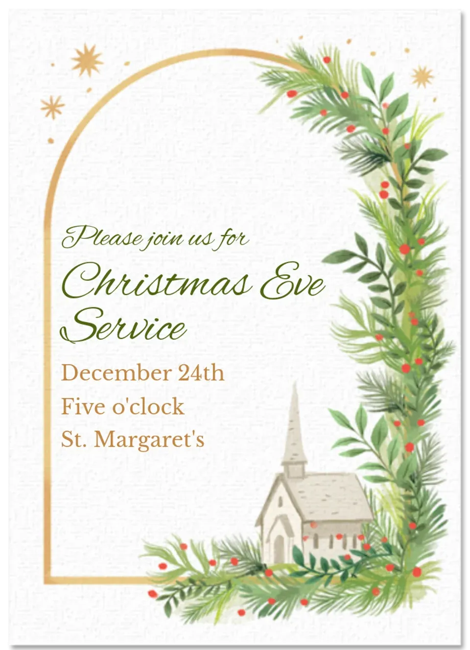 Church Greenery card