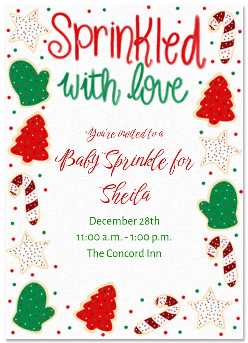 Cookie Sprinkle card