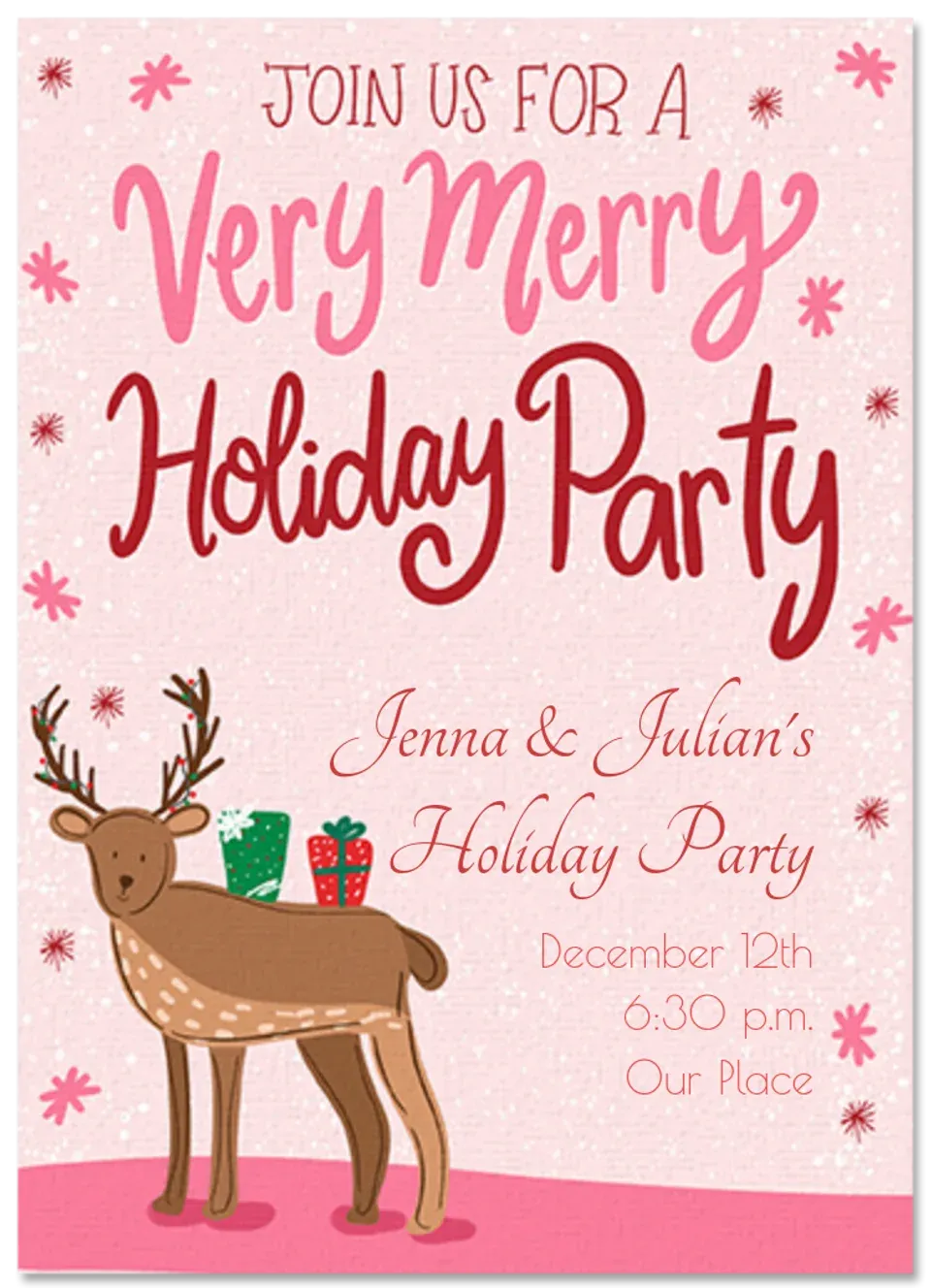 Very Merry Reindeer card