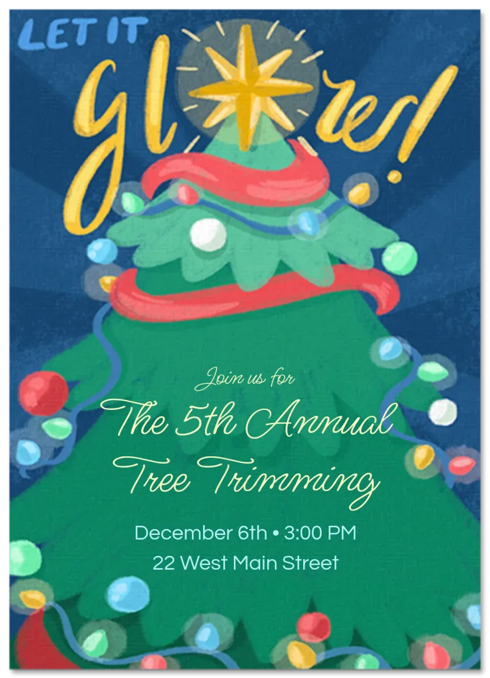 Glow Tree Lights card