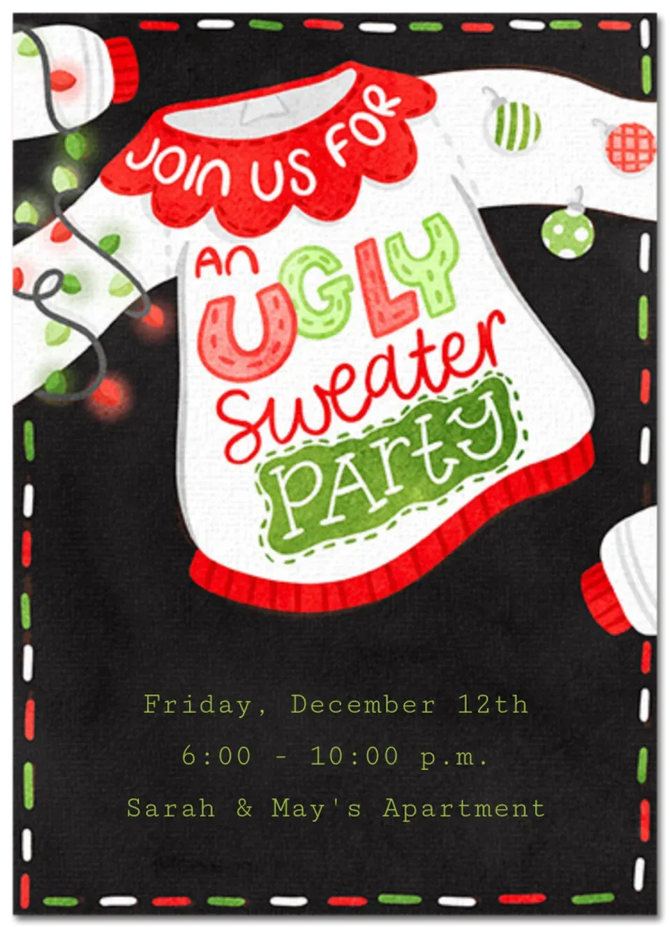 Ugly Sweater Stitch card