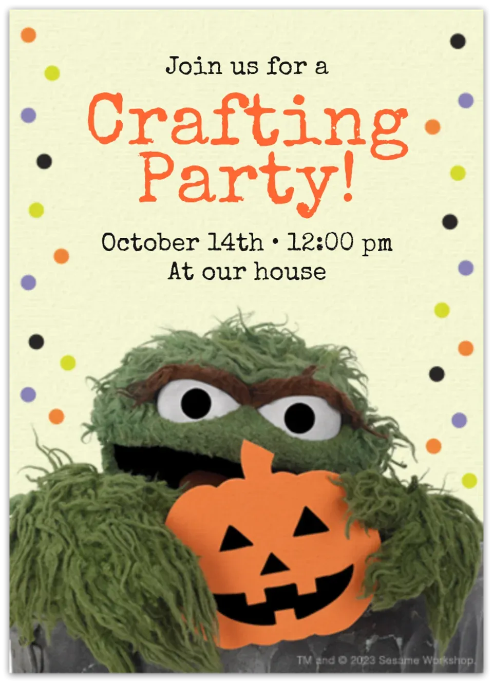 Oscar Halloween card