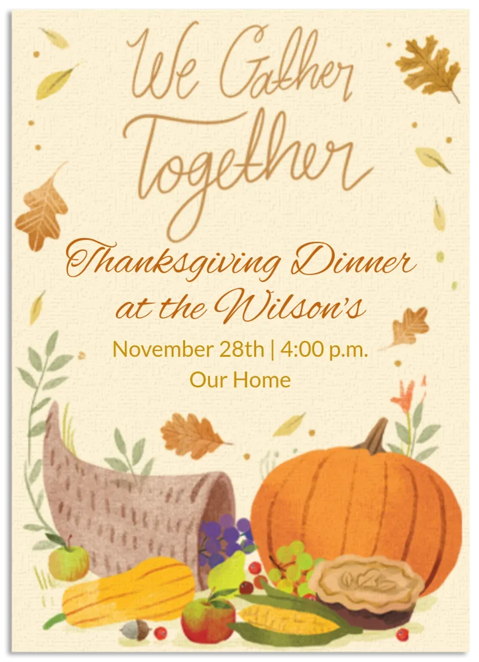 Cornucopia Harvest card