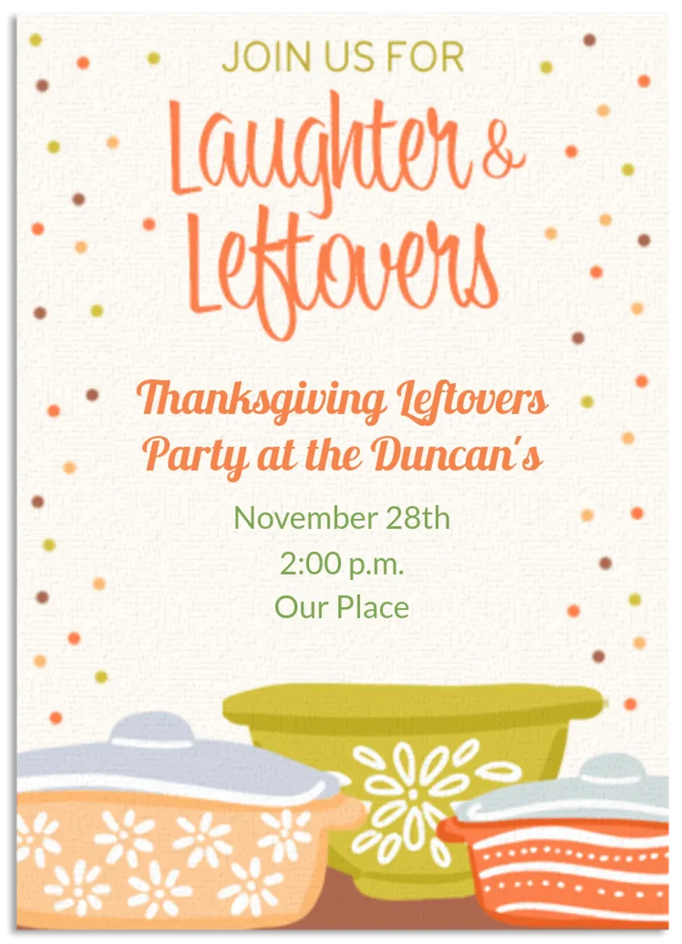 Leftovers Party card