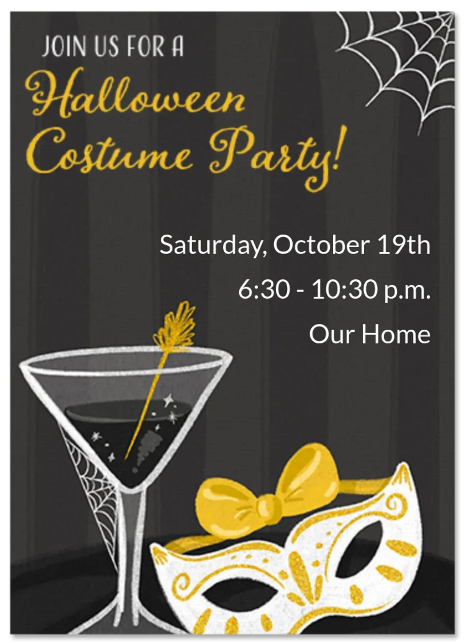 Halloween Costume Party card