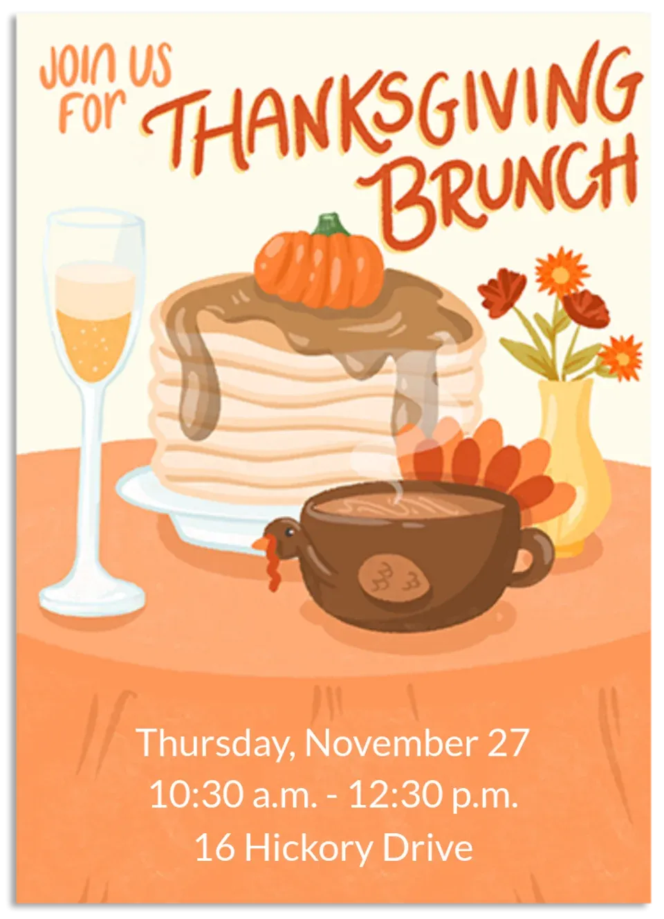 Turkey Day Brunch card