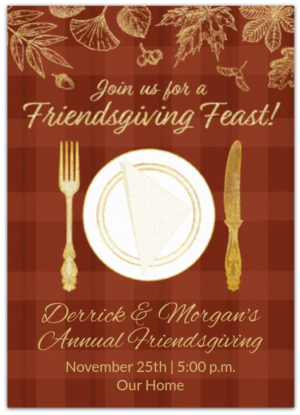 Friendsgiving Plate card