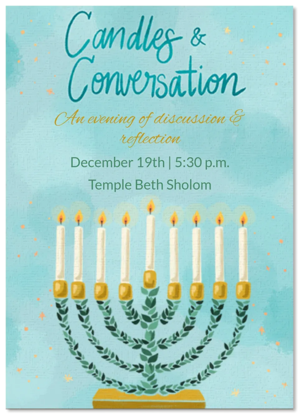 Candles & Conversation card