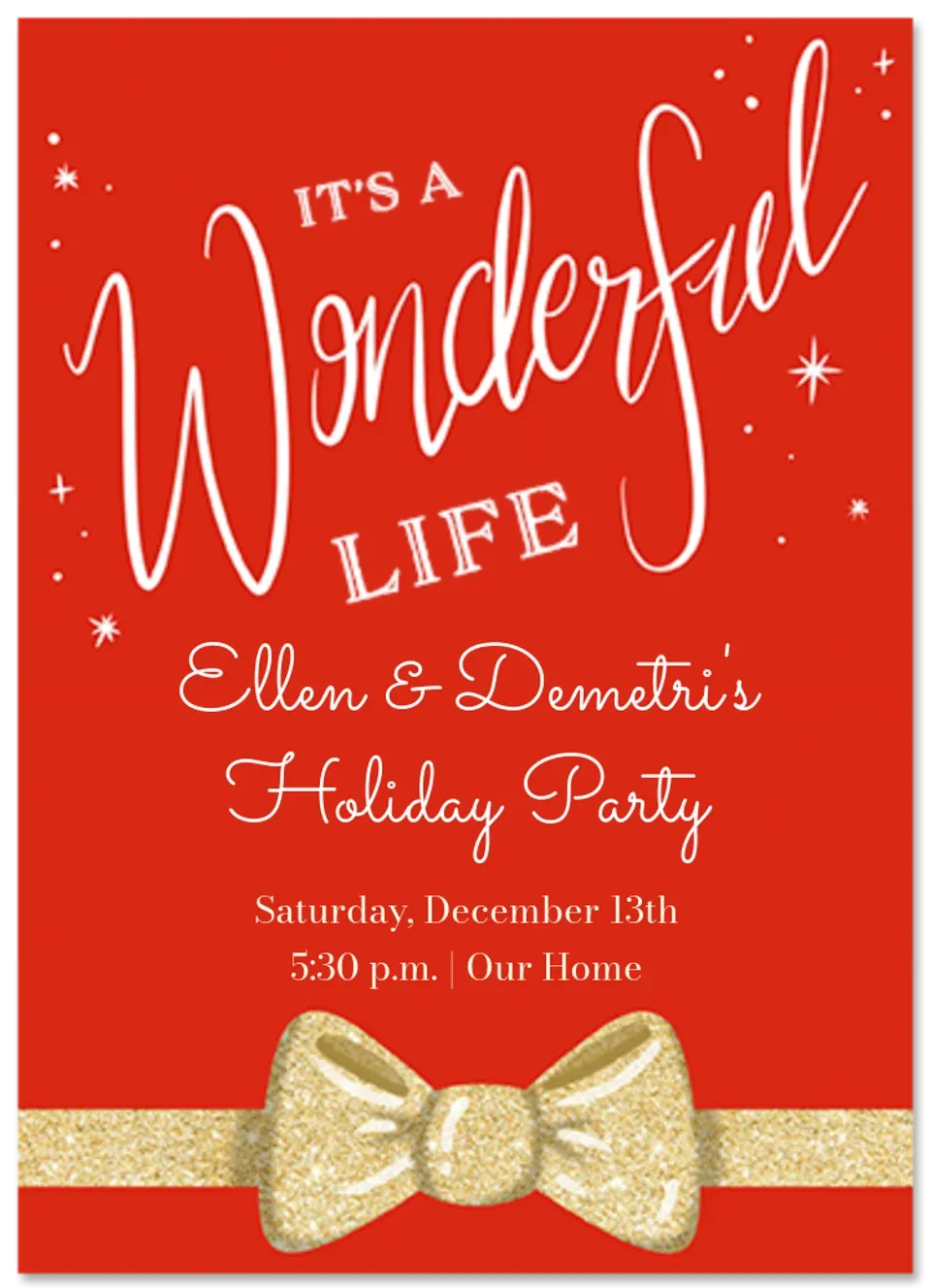 Wonderful Life Party card