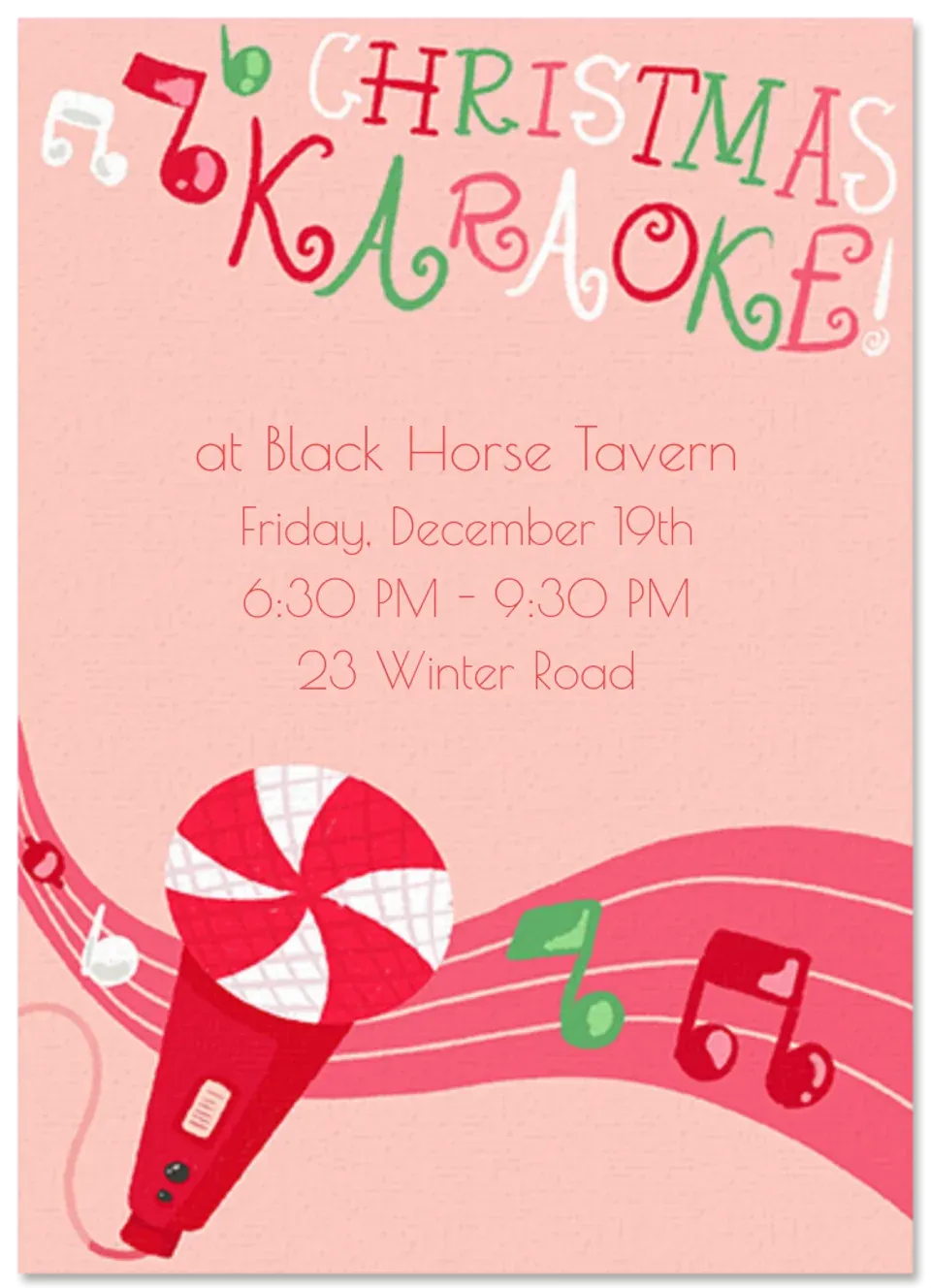 Christmas Karaoke card