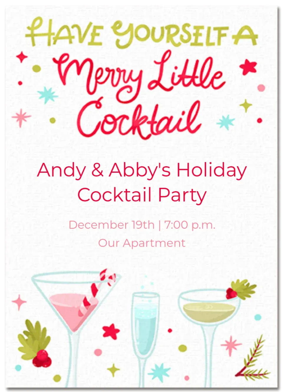 Merry Little Cocktail card