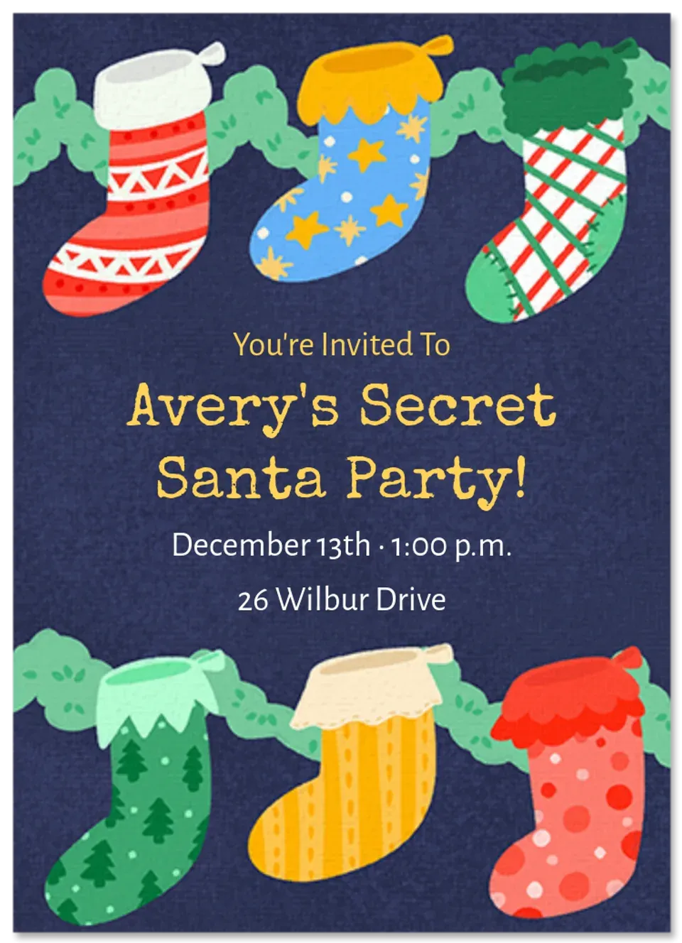 Stocking Border card