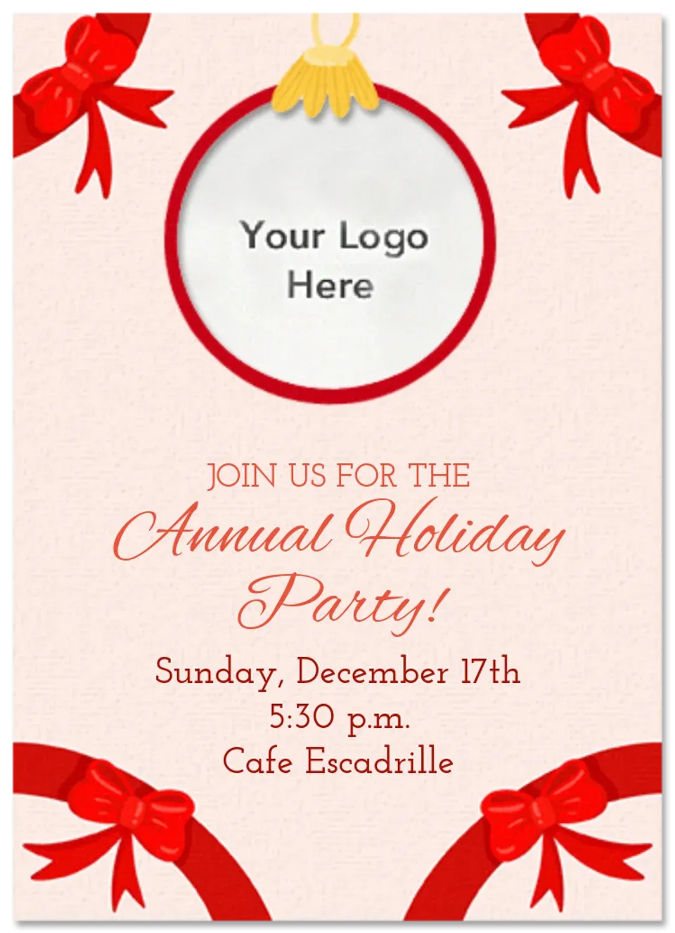 Ornament Logo Photo card