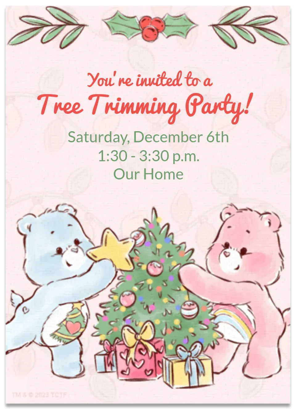 Care Bears | Christmas Tree card