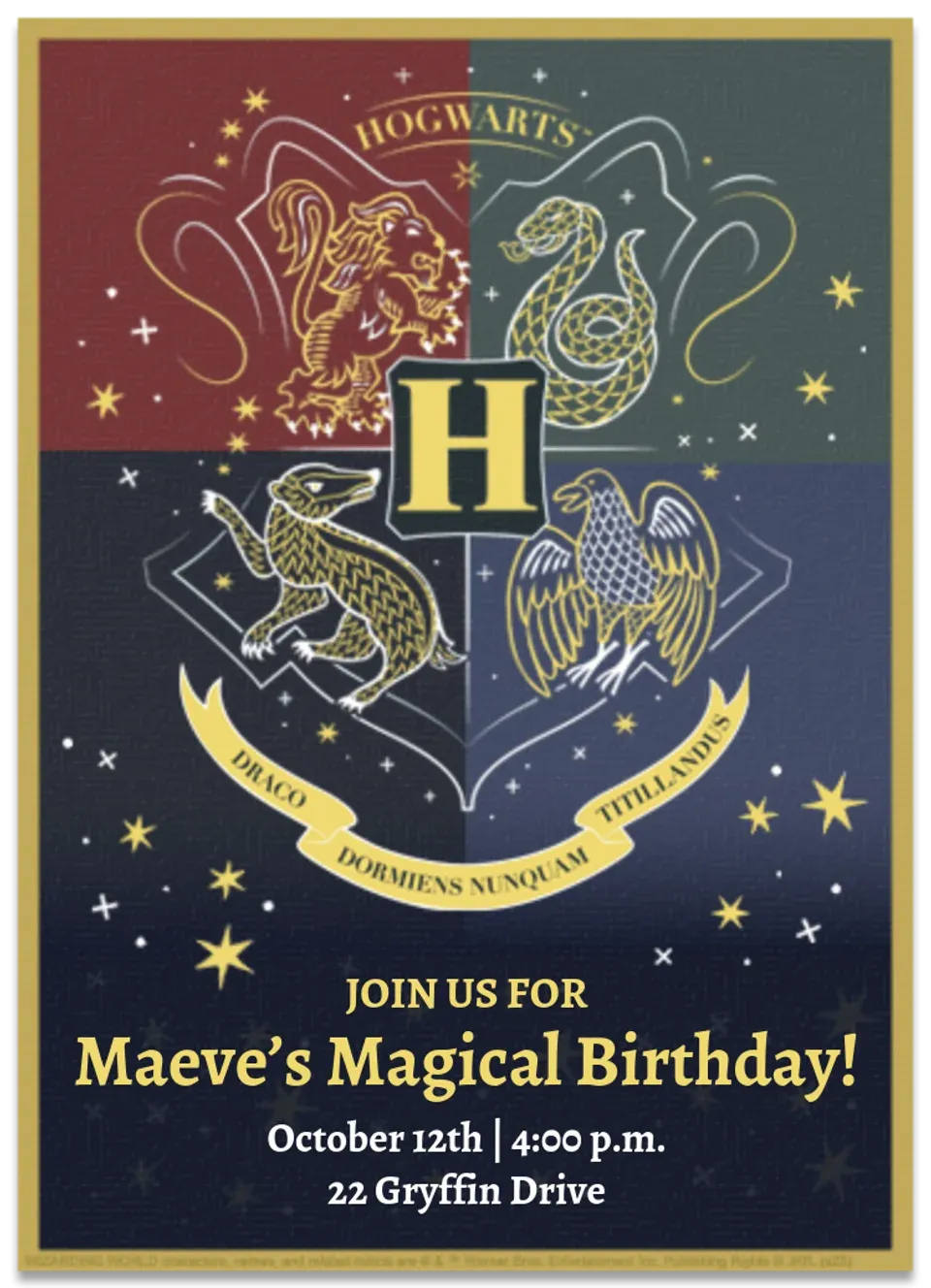 Harry Potter | Hogwarts Crest card