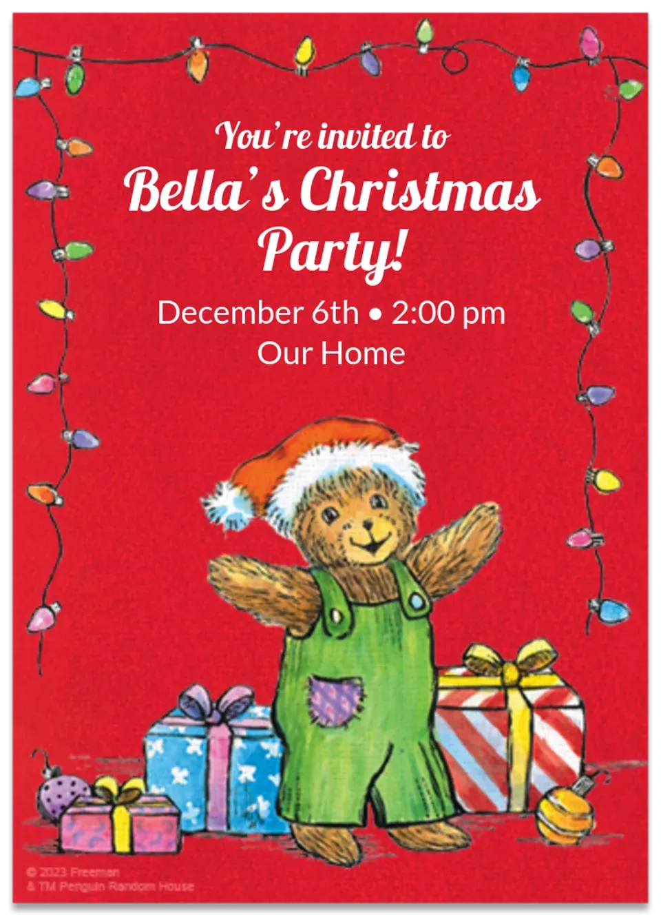 Merry Christmas Corduroy card