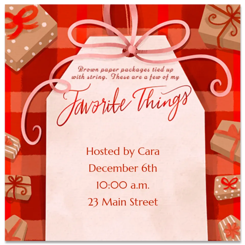 Favorite Things card