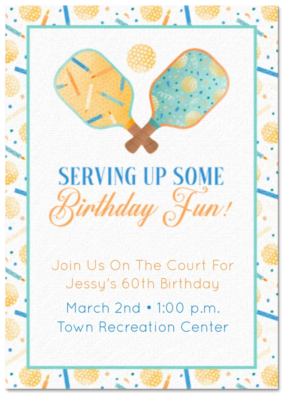 Pickleball Birthday card