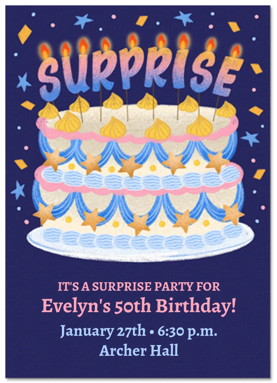 Surprise Candles card