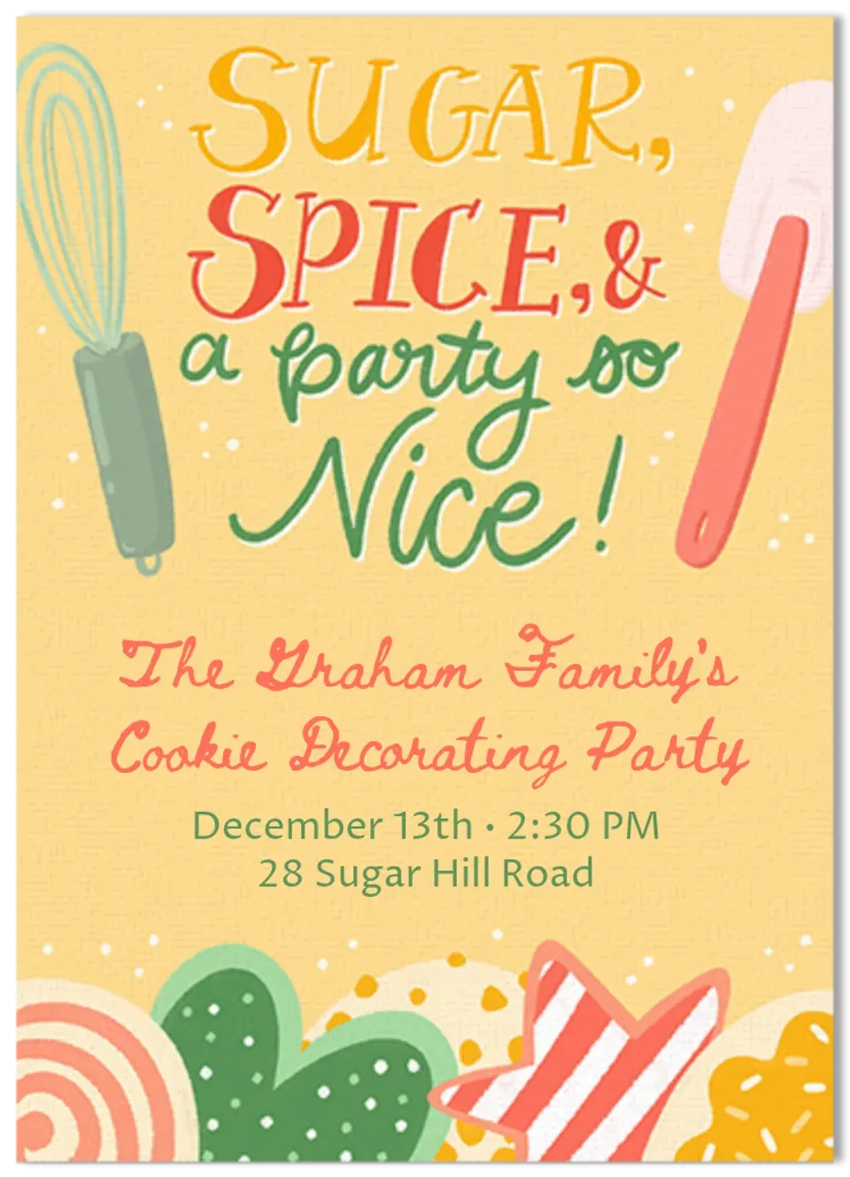 Sugar & Spice Party card