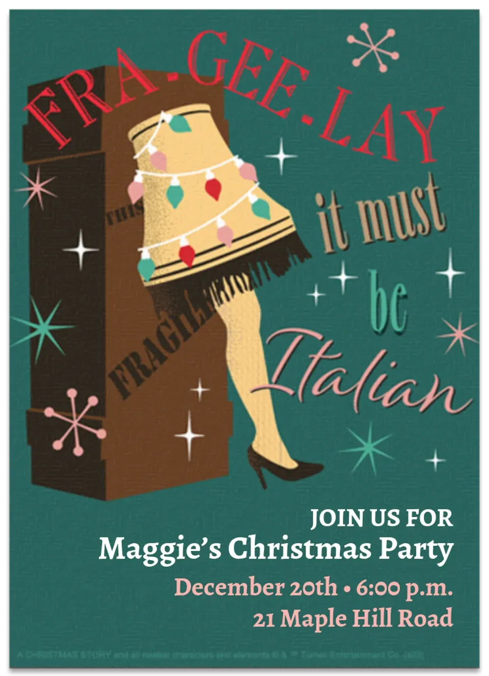 A Christmas Story card