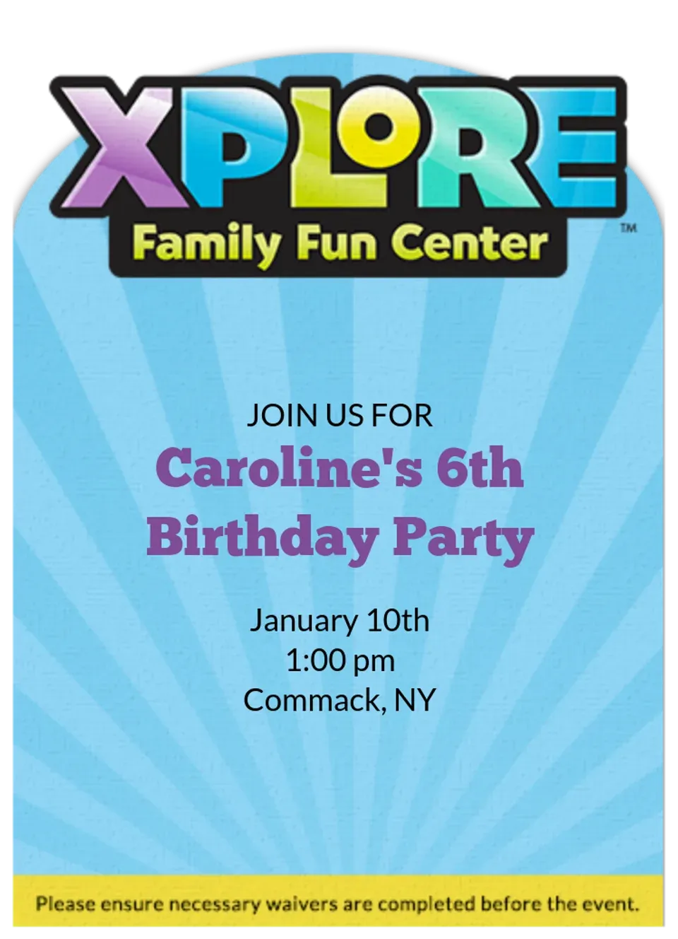 Xplore Family Fun Center | Classic card