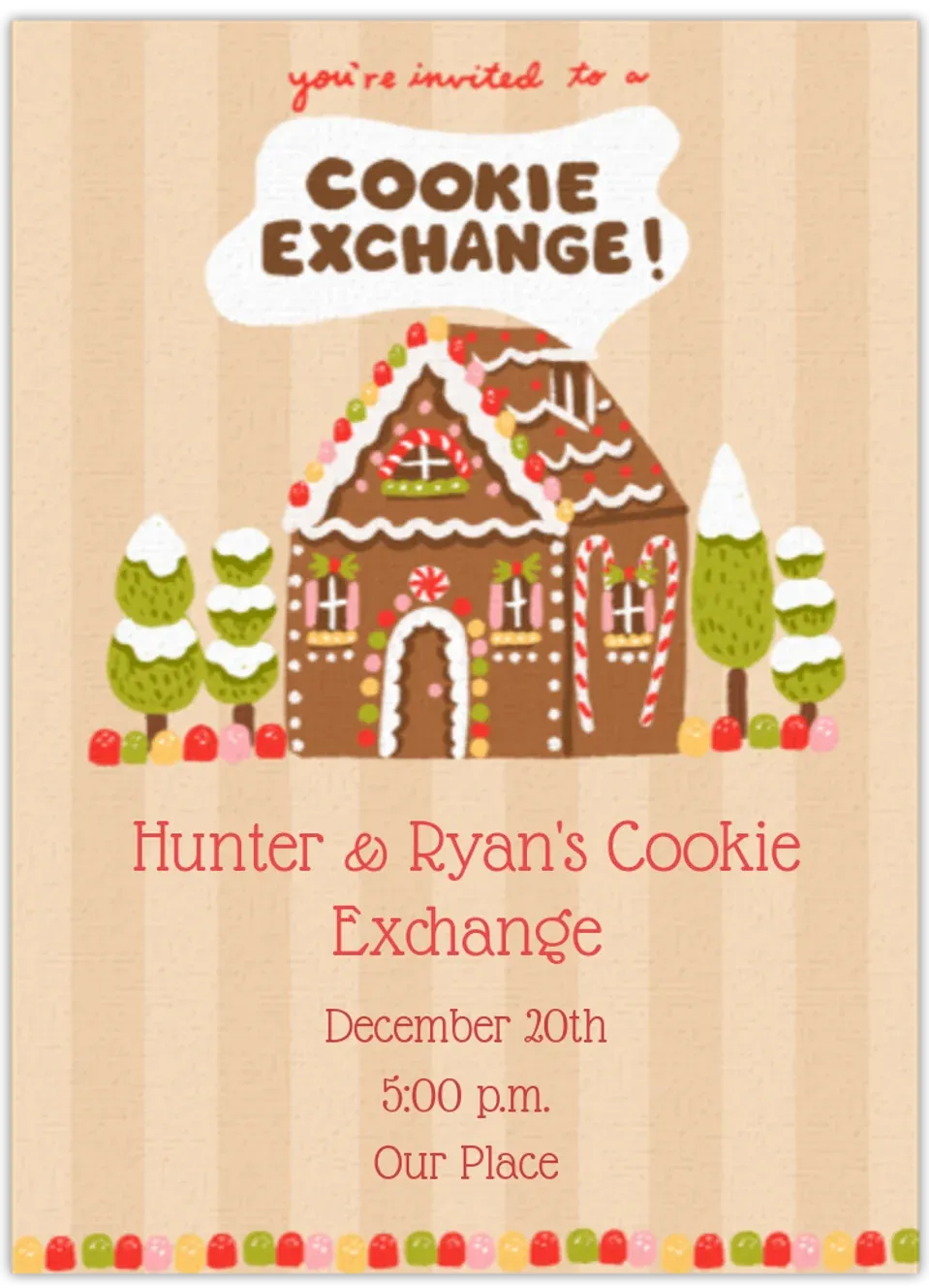 Cookie Exchange Gingerbread card