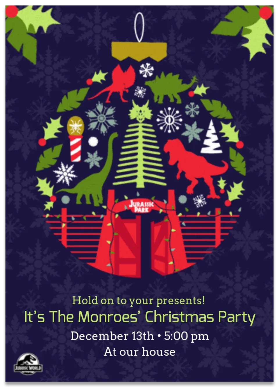 Jurassic World | Christmas card