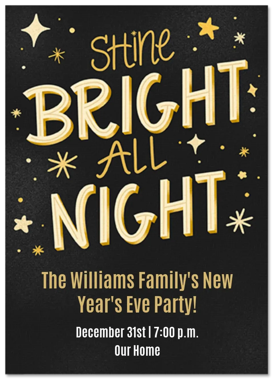 Bright Night card