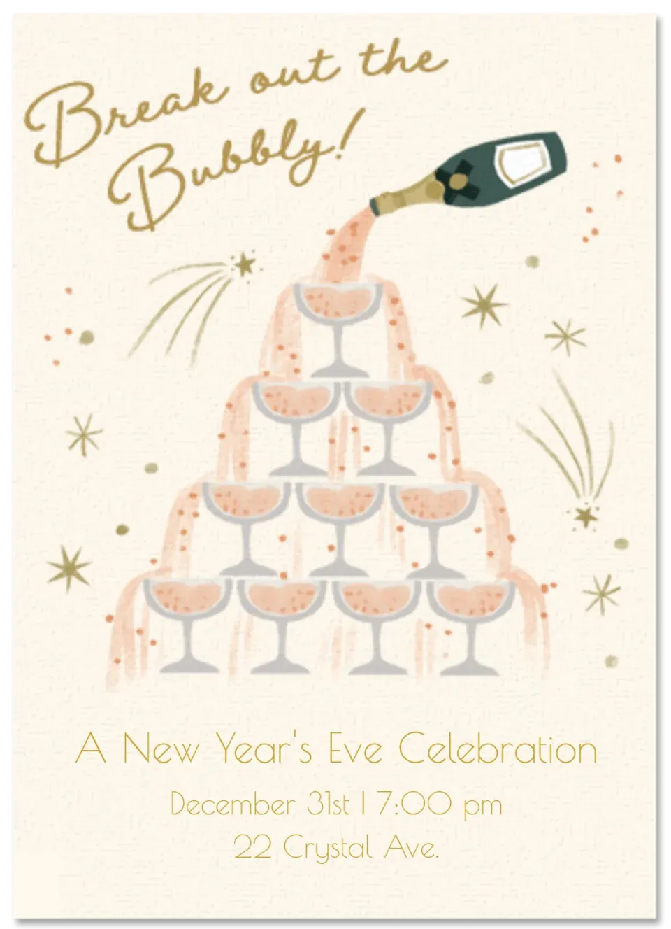 Break Out The Bubbly card