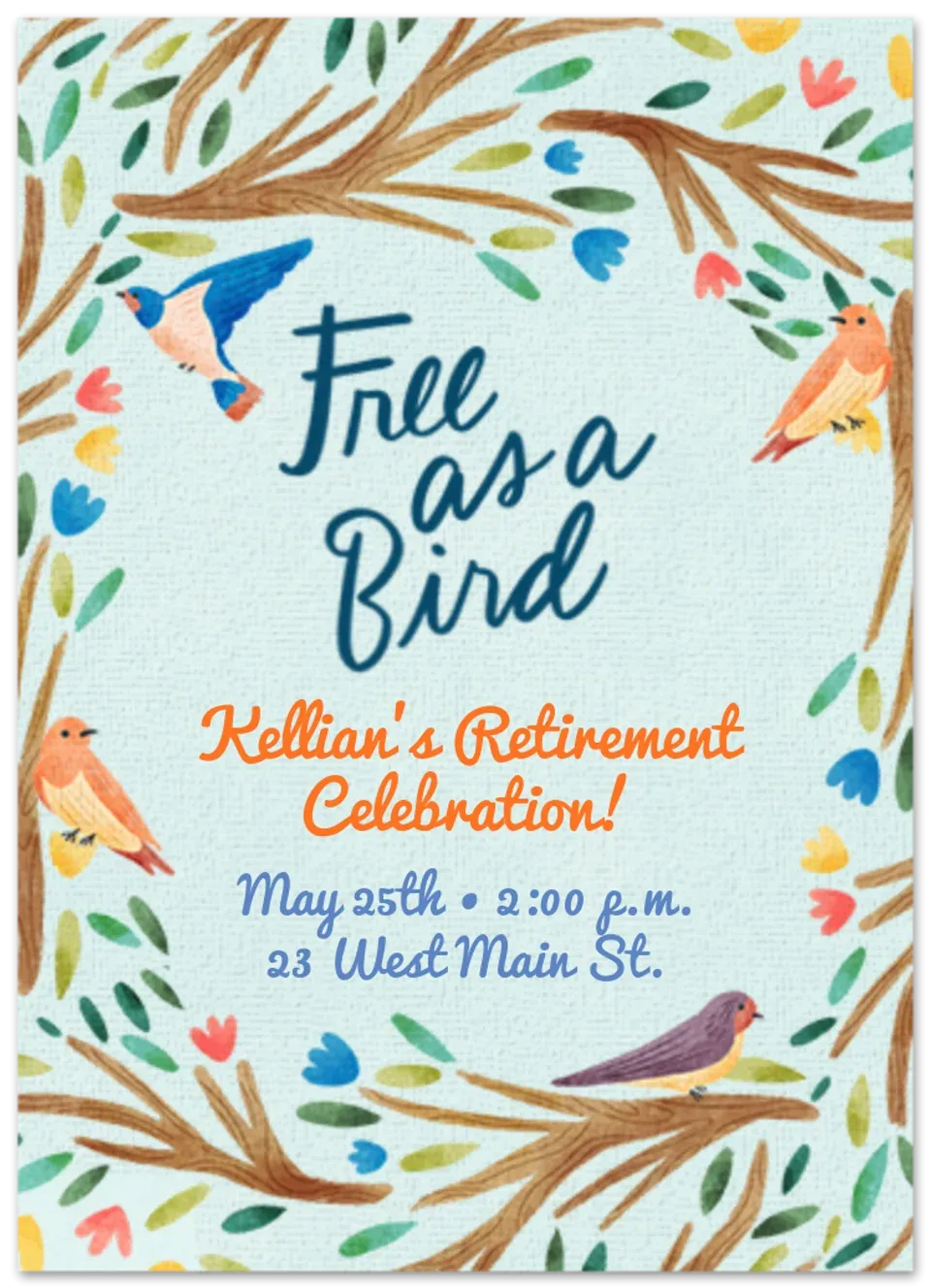Free as a Bird card