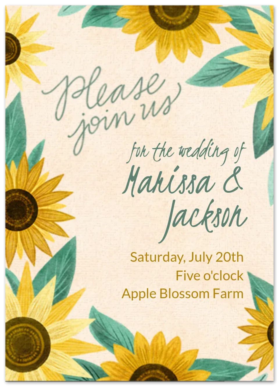 Bold Sunflowers card