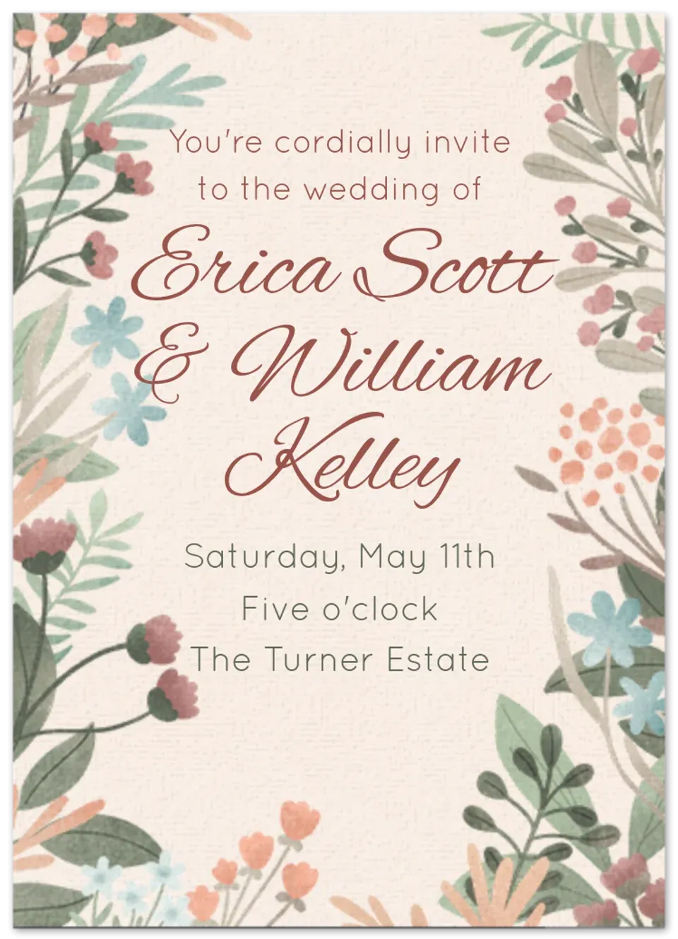 Scattered Wildflowers card