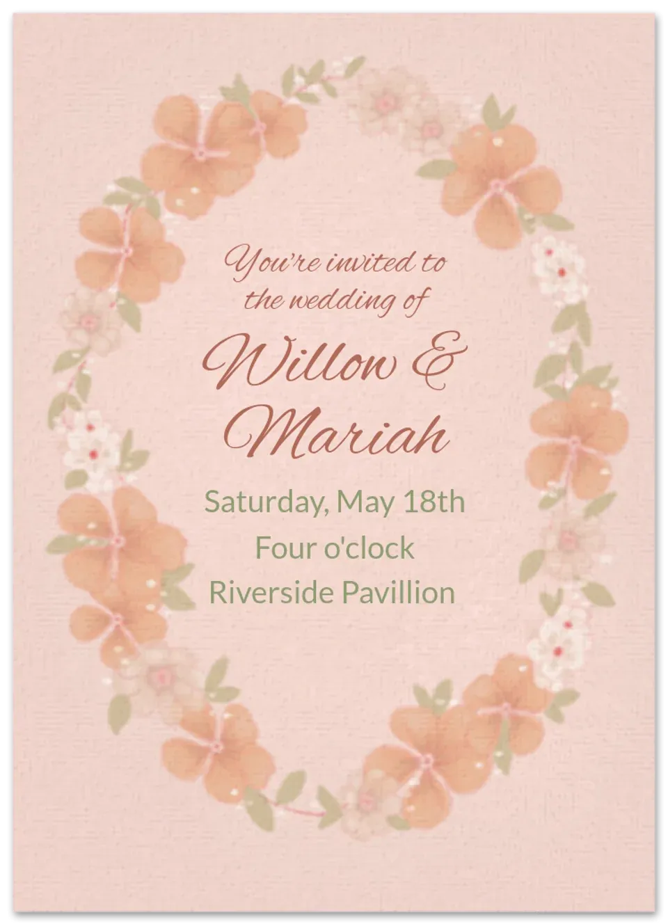 Monochrome Floral Border card