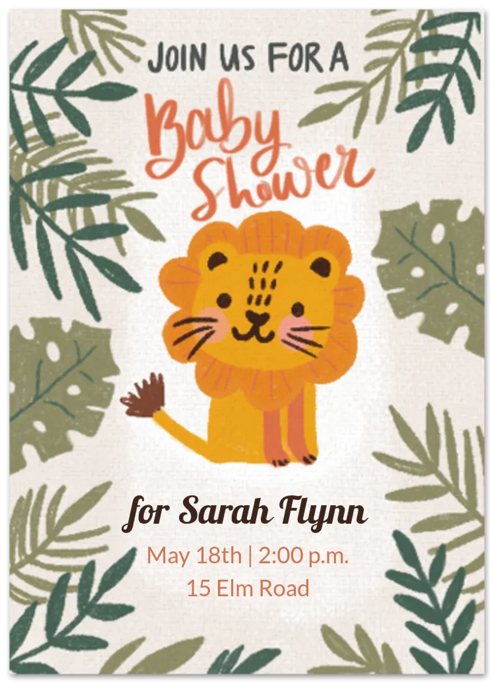 Baby Lion card