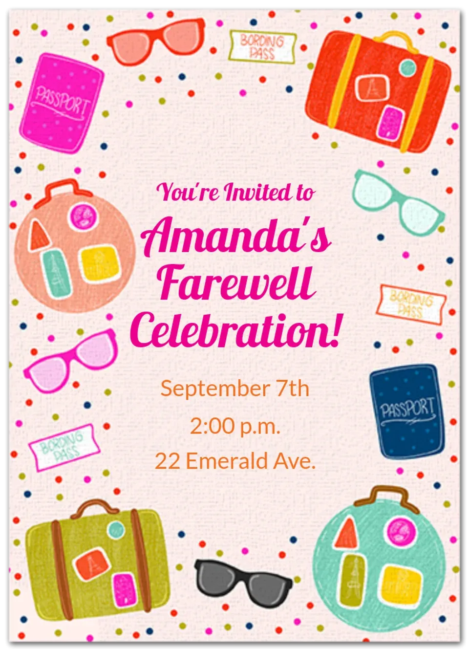 Suitcase Border card