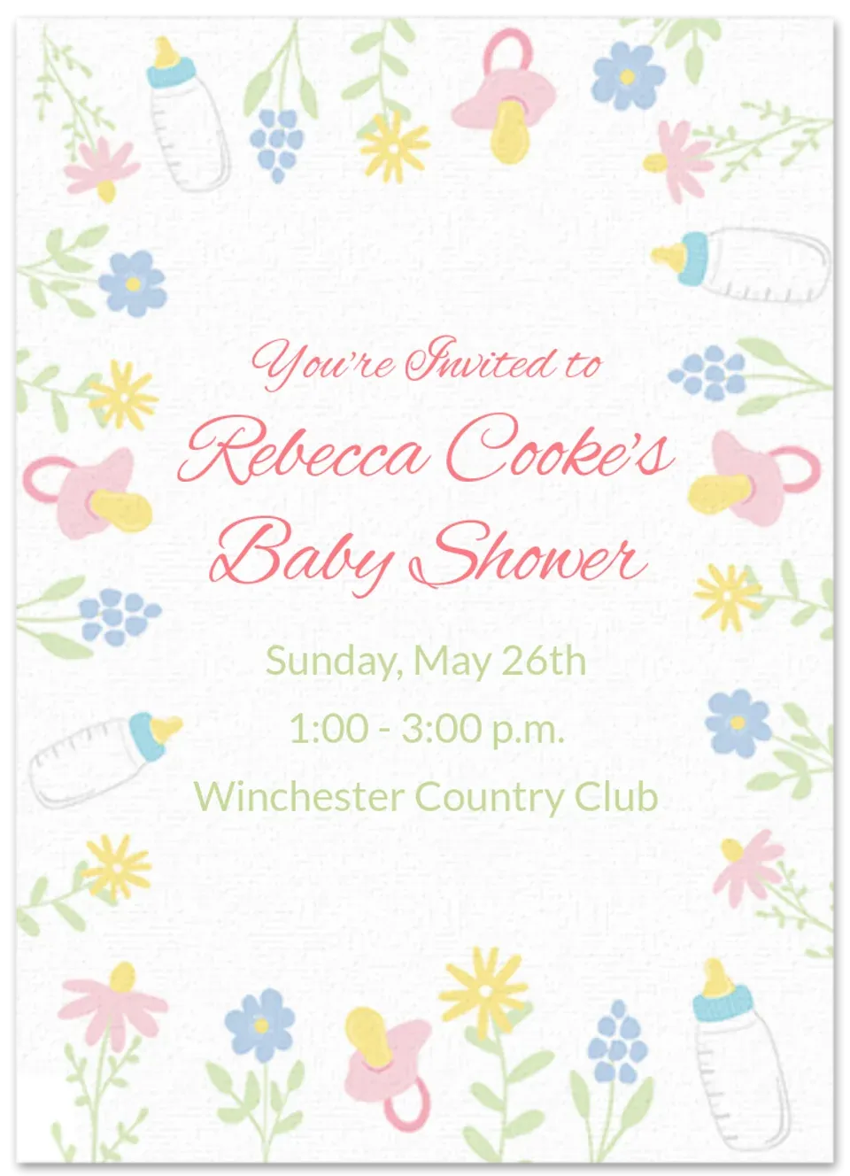 Wildflower Baby card