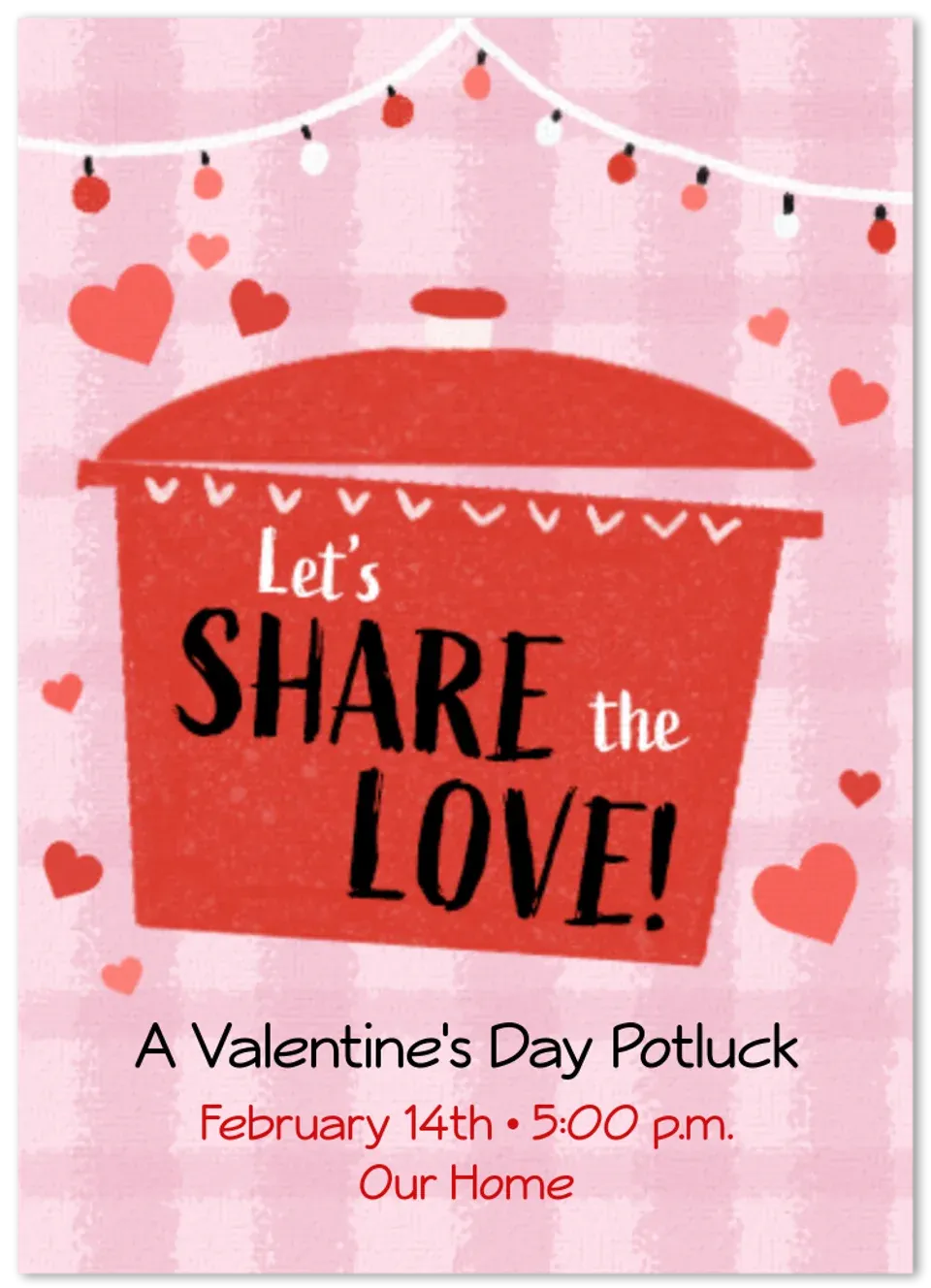 Share the Love Potluck card