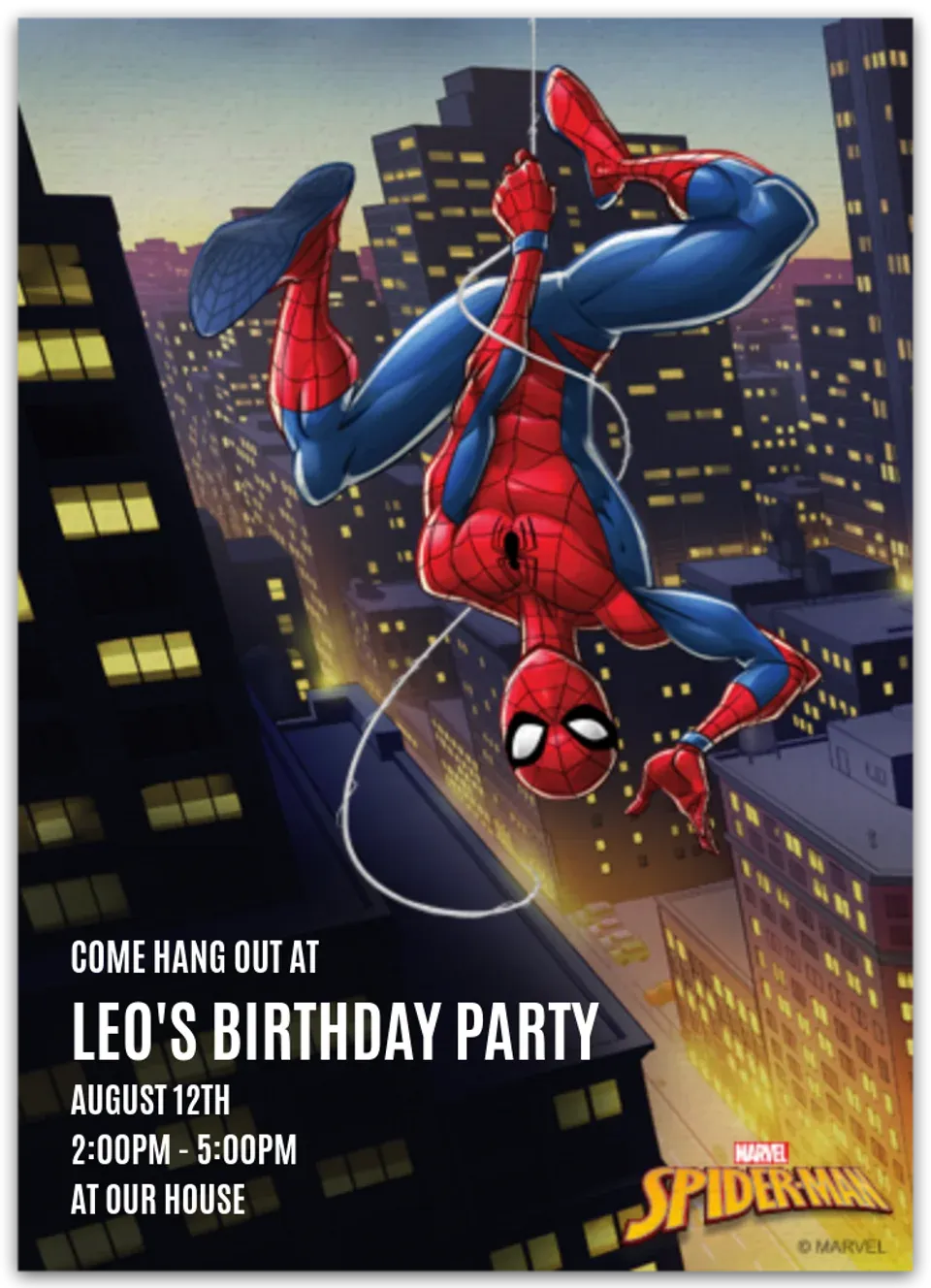 Spider-Man Swing card