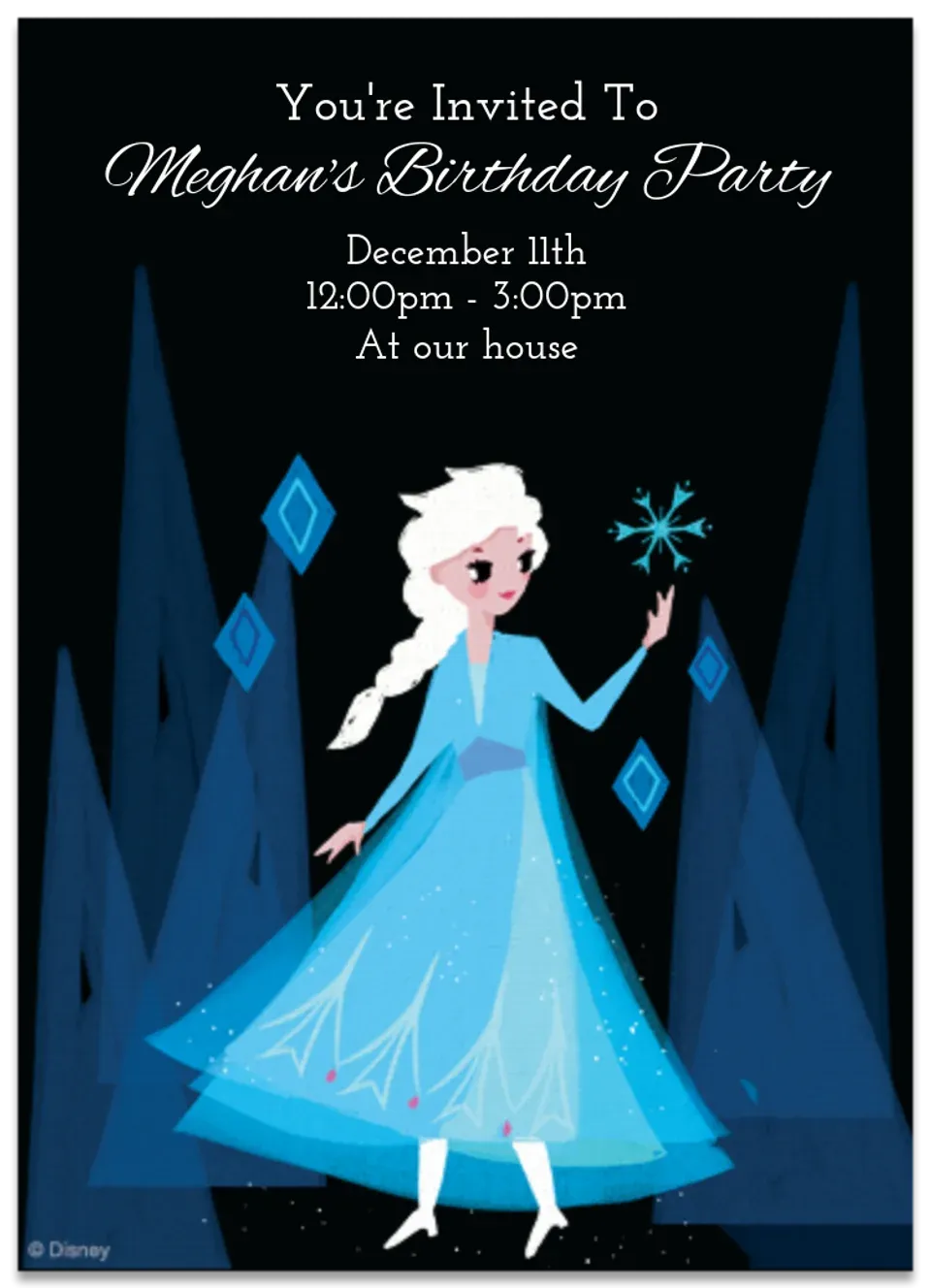 Frozen Elsa card