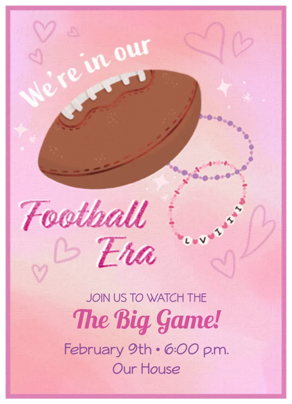 Football Friendship Bracelets card