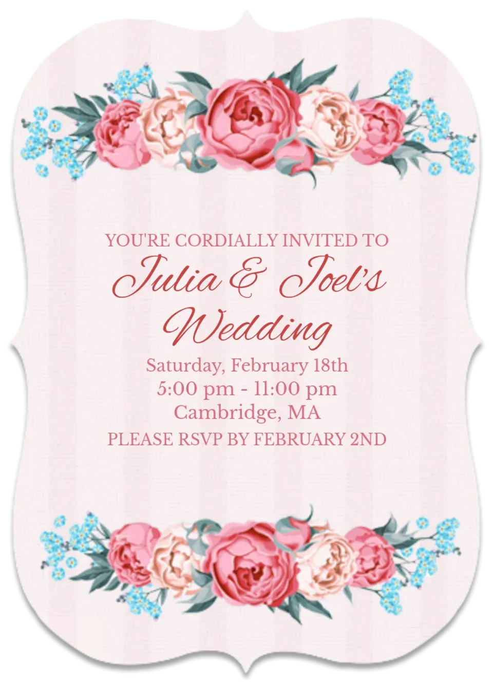 Rose Wedding Pastel  card