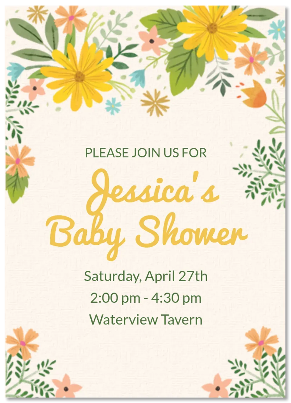 Spring Floral Border card